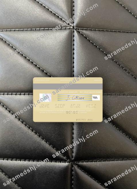 Lebanon Byblos Bank visa debit card photolook back